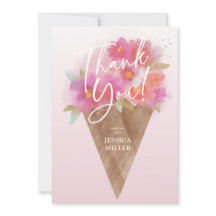 Tarjeta Floral de helado de helado de café