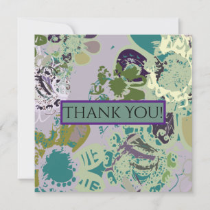 Agradecimiento Tarjeta floral de la fantasía gracias