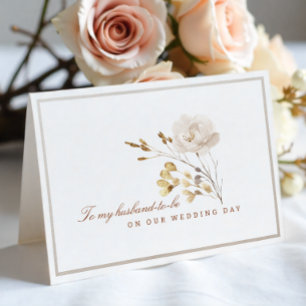 Agradecimiento Tarjeta floral de otoño para mi futuro esposo el d