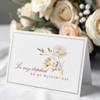 Tarjeta floral de otoño para mi padrastro el día d