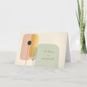 Agradecimiento Tarjeta floral minimalista del día de la madre - f