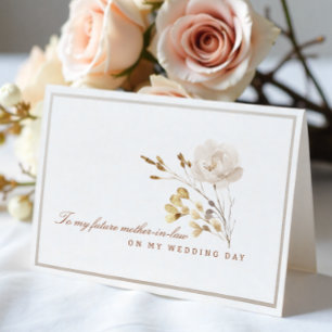 Agradecimiento Tarjeta floral para el día de la boda para mi futu