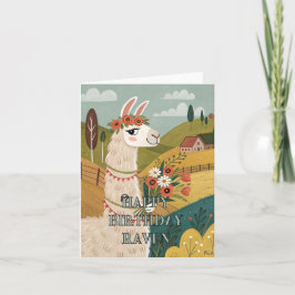 Agradecimiento Tarjeta folicular floral de alpaca de cumpleaños f