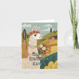 Agradecimiento Tarjeta folicular floral de alpaca de cumpleaños f
