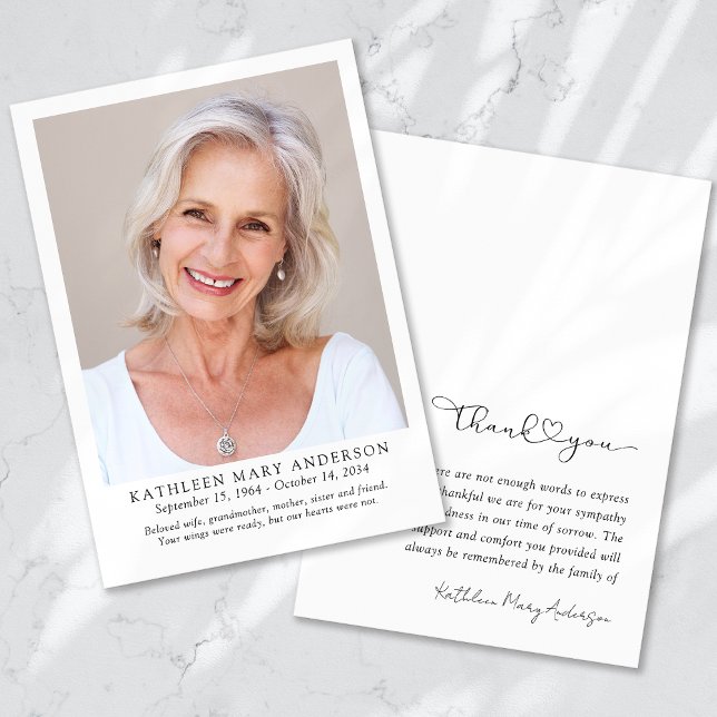 Agradecimiento Tarjeta fotográfica de Funeral de Solidaridad (Subido por el creador)