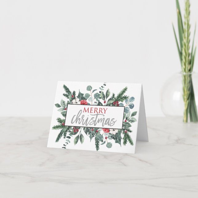 Agradecimiento Tarjeta fotográfica de navidad (Anverso)