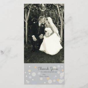 Agradecimiento Tarjeta fotográfica de personalizable: Burbujas de