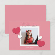 Tarjeta fotográfica de San Valentín de aula