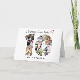 Agradecimiento Tarjeta fotográfica del aniversario del Boda de di