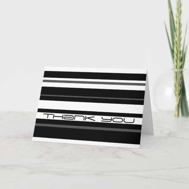 Agradecimiento Tarjeta "Gracias" de hueco Stripe (Anverso)