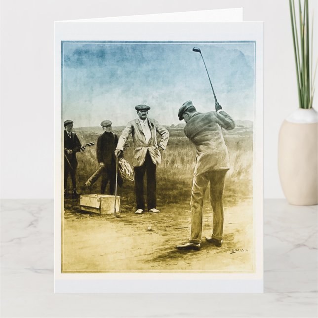 Agradecimiento Tarjeta grande de golf de 1910 (Anverso)