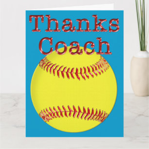 Agradecimiento Tarjeta GRANDE del softball del COCHE de los
