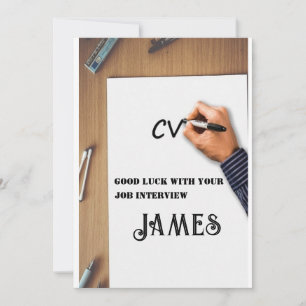 Agradecimiento Tarjeta Guay de entrevista de trabajo de buena sue