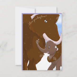 Agradecimiento Tarjeta mamut para el día de la madre