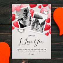 Tarjeta moderna de día de San Valentín con foto de