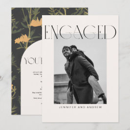 Agradecimiento Tarjeta moderna de la fiesta de compromiso del Boh