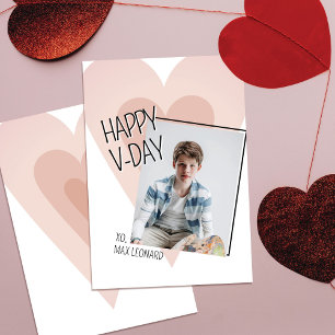 Agradecimiento Tarjeta moderna del Día de San Valentín con foto p