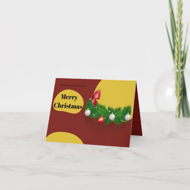Agradecimiento Tarjeta navideña de navidad (Anverso)