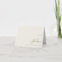 Tarjeta para mis suegros el día de mi boda