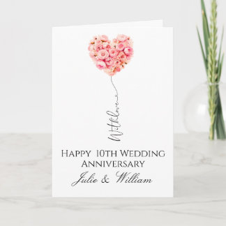 Agradecimiento Tarjeta personalizada de aniversario de boda