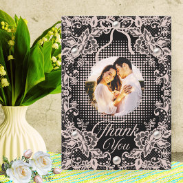 Agradecimiento Tarjeta personalizada de aniversario de boda con f