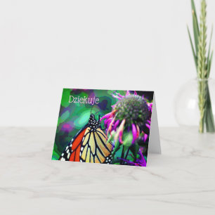 Agradecimiento Tarjeta personalizada de arte de mariposa de agrad