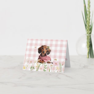 Agradecimiento Tarjeta personalizada de Dachshund para cualquier 