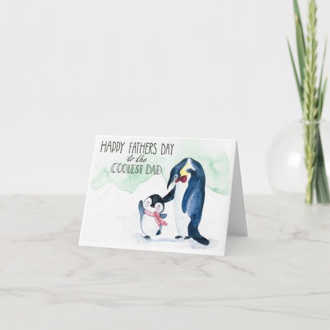 Agradecimiento Tarjeta pintada a mano del día de padres (Anverso)