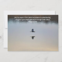 Tarjeta plana con versículo bíblico de la garza pá