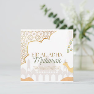 Agradecimiento Tarjeta plana de felicitación Eid Mubarak - Eid Al