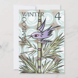 Agradecimiento Tarjeta plana de invierno Mah Jongg Seasons