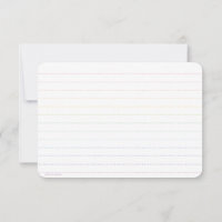 Tarjeta plana de raya pasiva arcoiris con regla de
