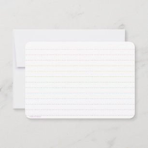 Agradecimiento Tarjeta plana de raya pasiva arcoiris con regla de
