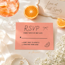 Tarjeta plana de RSVP dibujada a mano