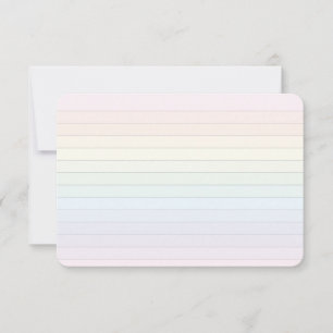 Agradecimiento Tarjeta plana rayada de arcoiris pastoral con cuad