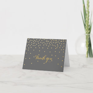 Agradecimiento Tarjeta Plegable con Confeti de puntos de papel de