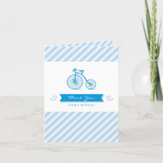 Agradecimiento Tarjeta plegada Baby Shower de Blue Boy