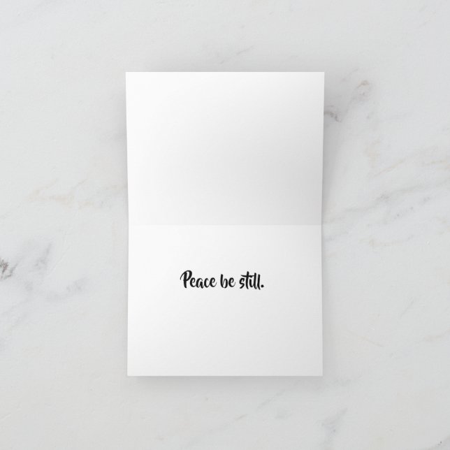 Agradecimiento Tarjeta plegada de fuego contra paz (Interior)