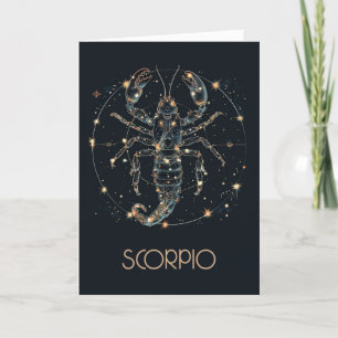 Agradecimiento Tarjeta plegada de la constelación de zodiaco de S
