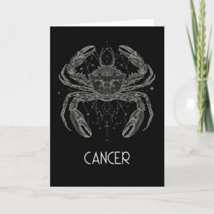 Agradecimiento Tarjeta plegada de la constelación Zodiac del cánc