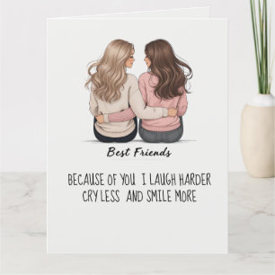 Agradecimiento Tarjeta plegada de los mejores amigos - Vista post