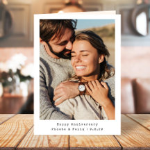 Tarjeta plegada de pareja de Personalizados de fot
