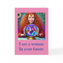 Tarjeta plegada de parejas lesbianas