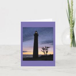 Agradecimiento Tarjeta plegada en blanco del faro de Little Sable