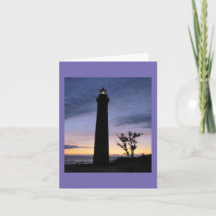 Agradecimiento Tarjeta plegada en blanco del faro de Little Sable