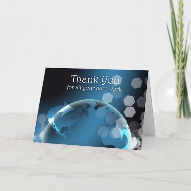 Agradecimiento Tarjeta profesional del día de la administración - (Anverso)