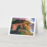 Tarjeta puente Bixby Bridge de Big Sur<Blank Insid