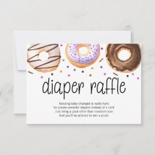 Agradecimiento Tarjeta Raffle de pañal para bebé de donut