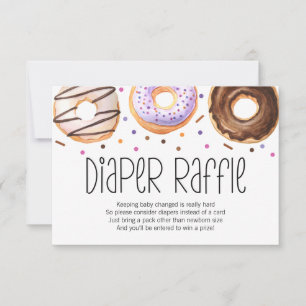 Agradecimiento Tarjeta Raffle de pañal para bebé de donut