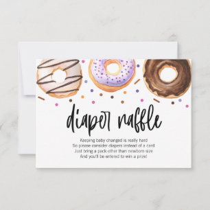 Agradecimiento Tarjeta Raffle de pañal para bebé de donut